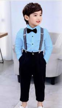 Shirt with Suspenders & Bow Tie